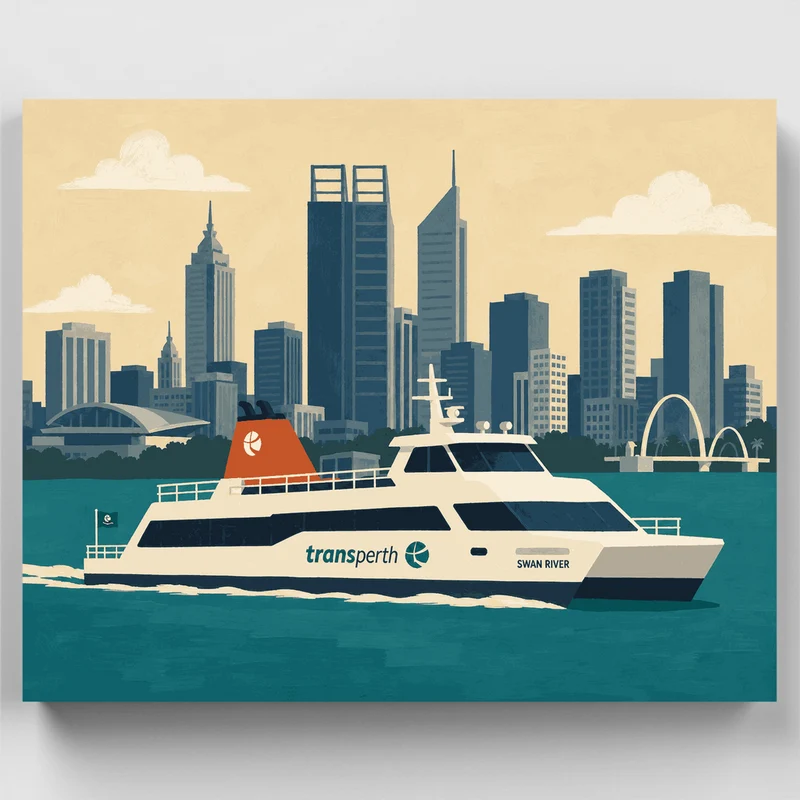 Swan River Ferry - Paint by Numbers Kit
