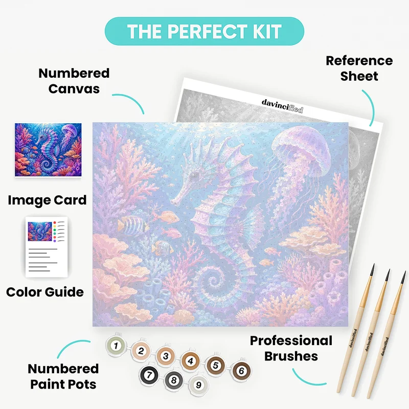 Jellyfish Reef Symphony - Paint by Numbers Kit