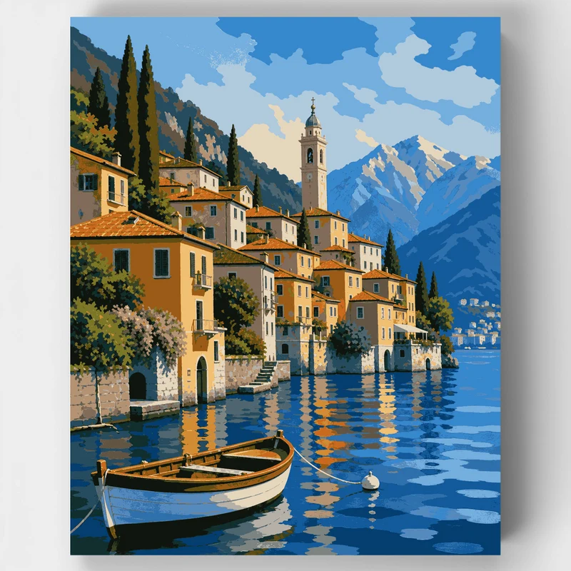 Bell Tower Village - Paint by Numbers Kit