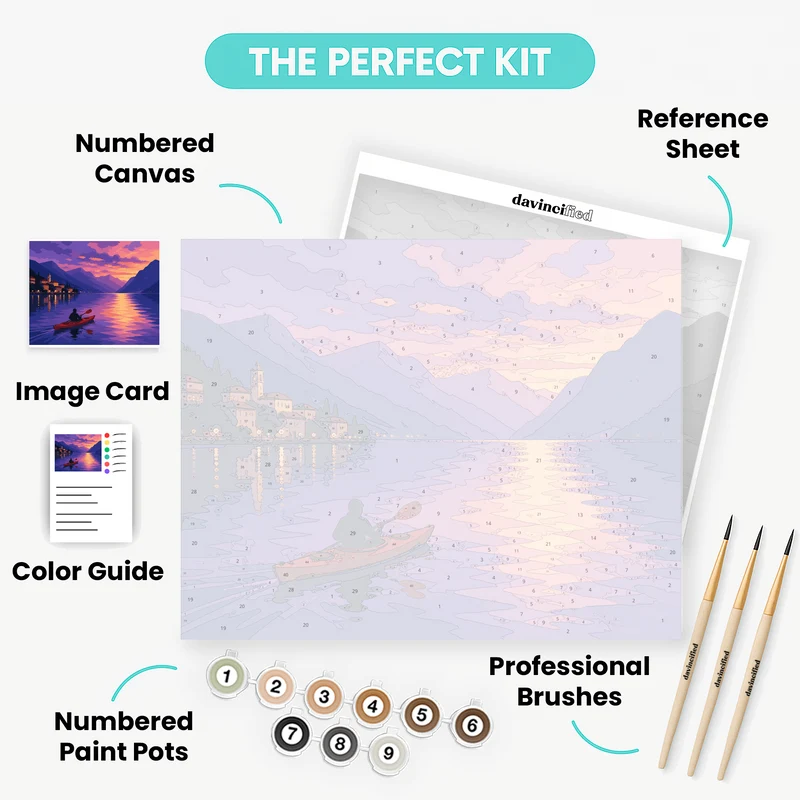 Lake Como Kayaker - Paint by Numbers Kit