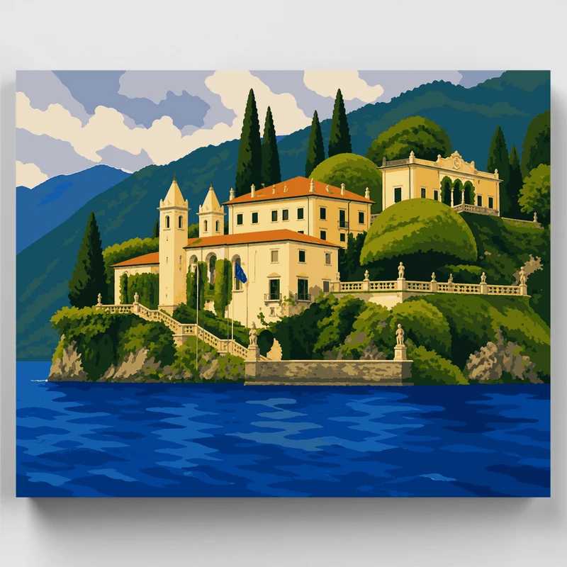 Villa del Balbianello - Paint by Numbers Kit