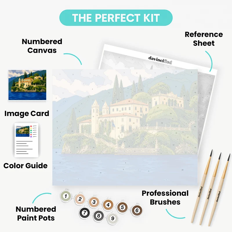 Villa del Balbianello - Paint by Numbers Kit
