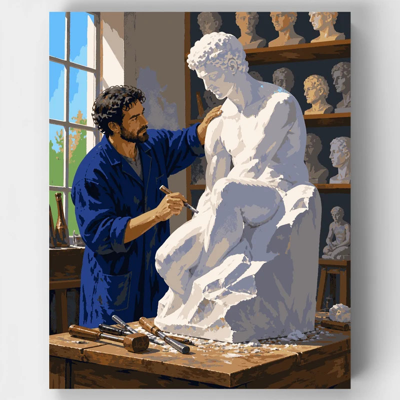 Sculptor's Studio - Paint by Numbers Kit