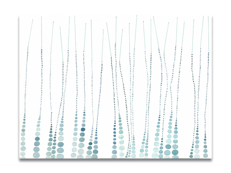 Blue water dots
