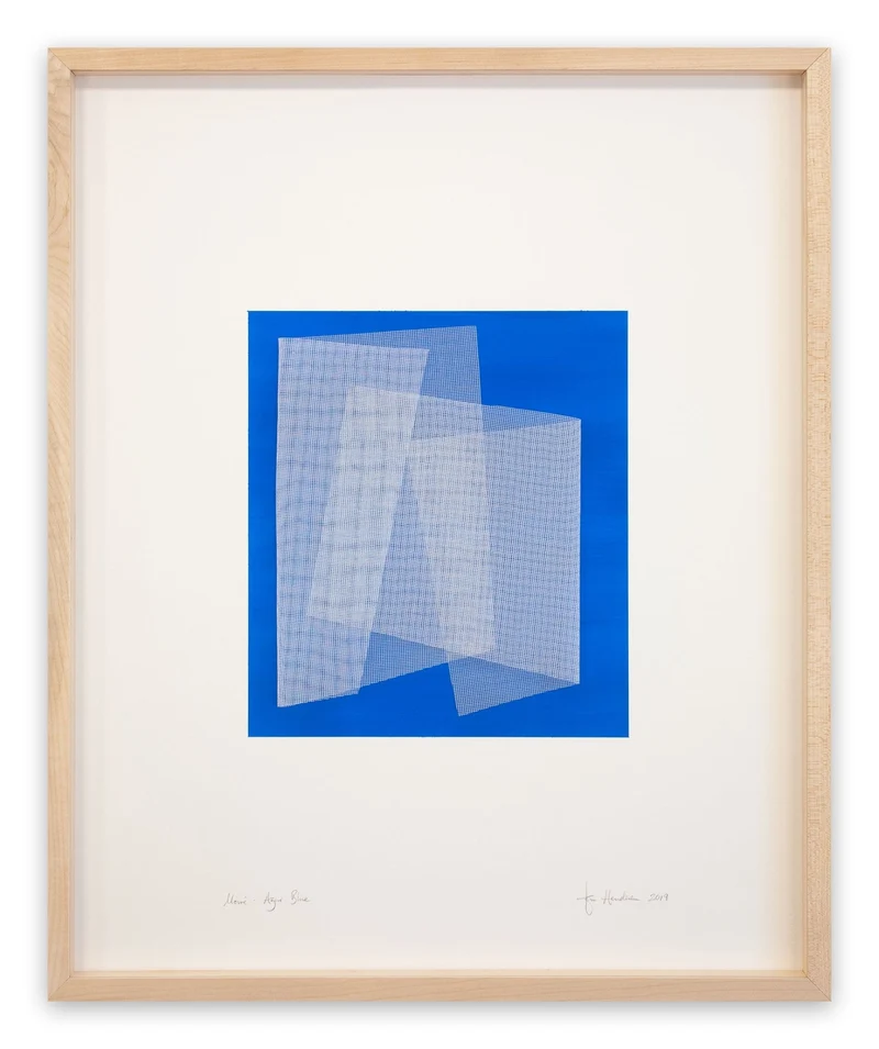 Moiré Azur Blue