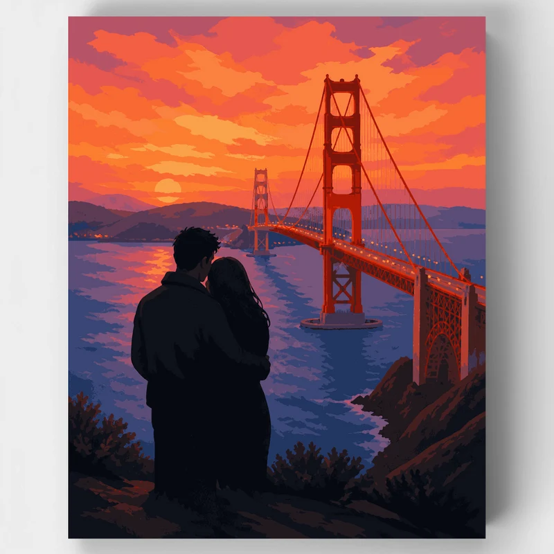 Golden Gate Embrace - Paint by Numbers Kit