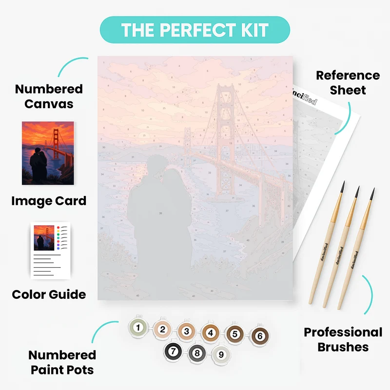 Golden Gate Embrace - Paint by Numbers Kit
