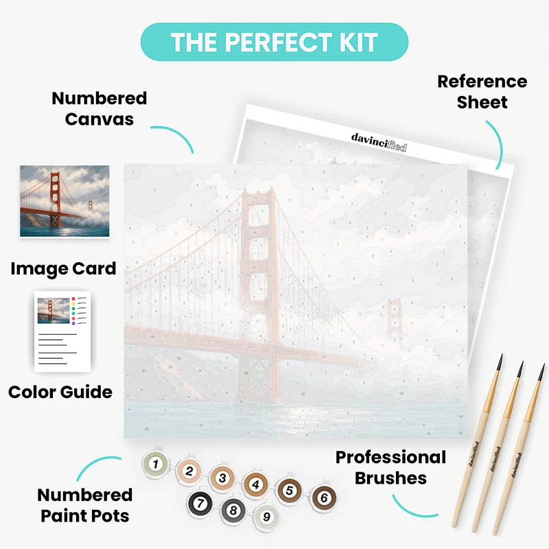 Twin Towers in Mist - Paint by Numbers Kit