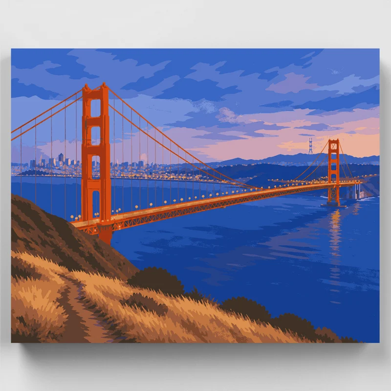 Blue Hour at Battery Spencer - Paint by Numbers Kit