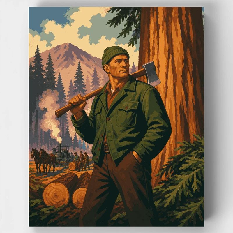 Oregon Lumberjack - Paint by Numbers Kit
