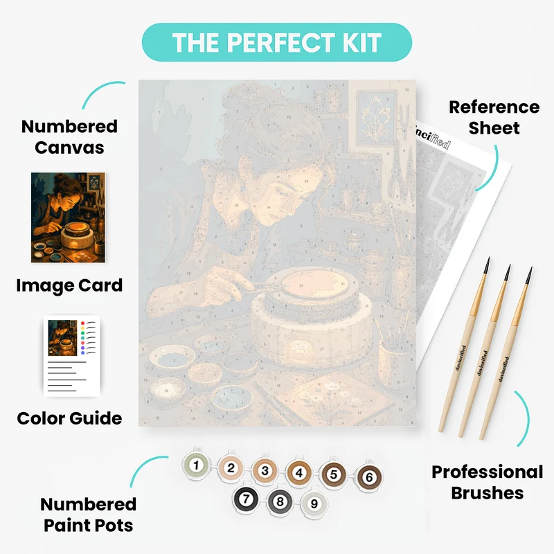 Enamel Jeweler's Kiln - Paint by Numbers Kit