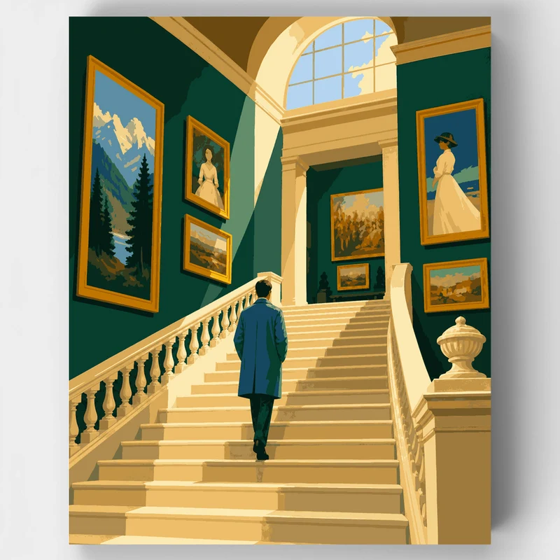 Gallery Staircase Ascent - Paint by Numbers Kit