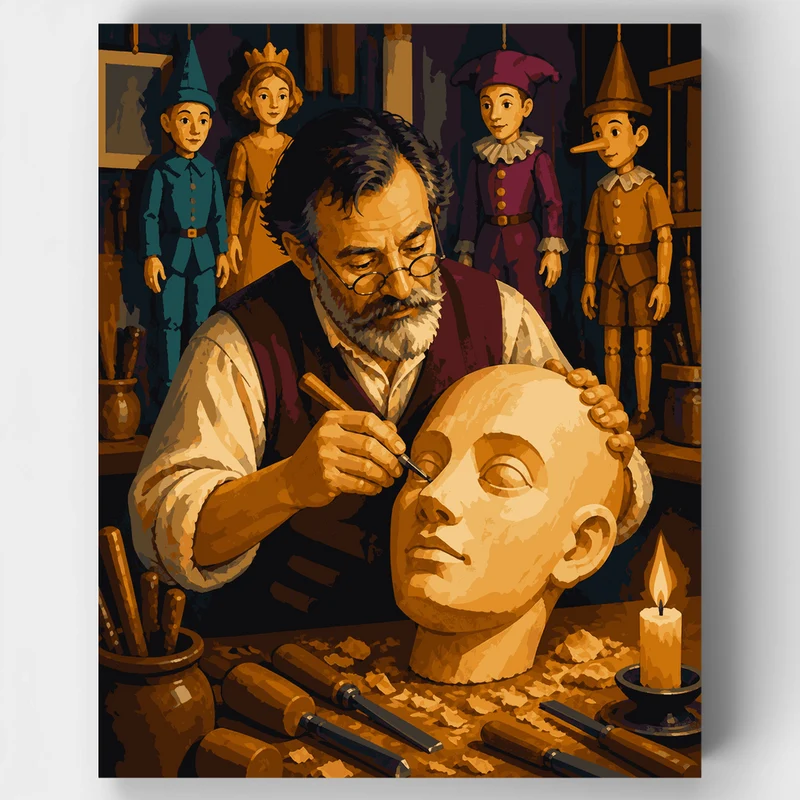 The Puppet Maker's Workshop - Paint by Numbers Kit
