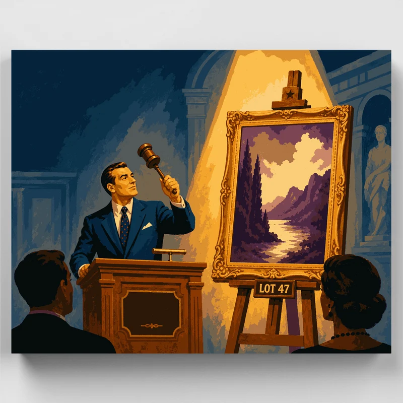 Lot 47 Auction Night - Paint by Numbers Kit