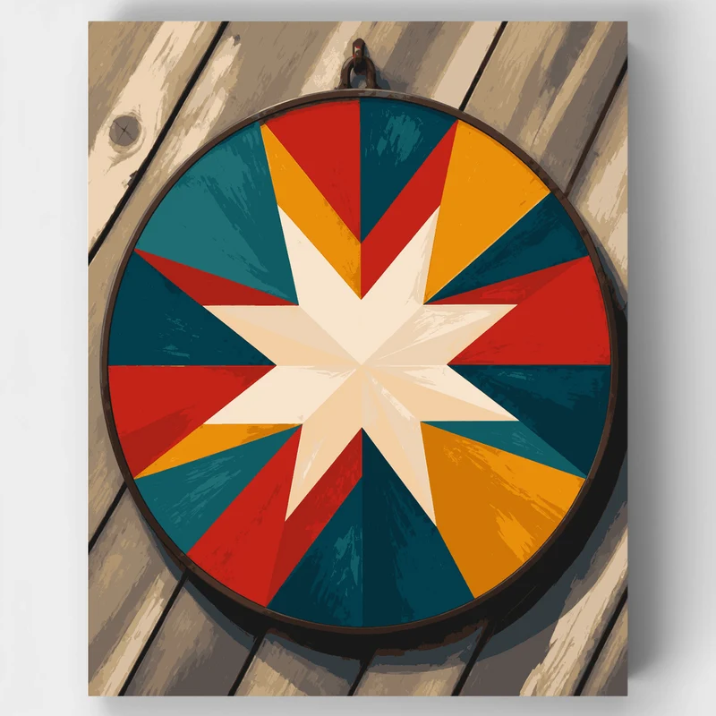 Amish Hex Star - Paint by Numbers Kit