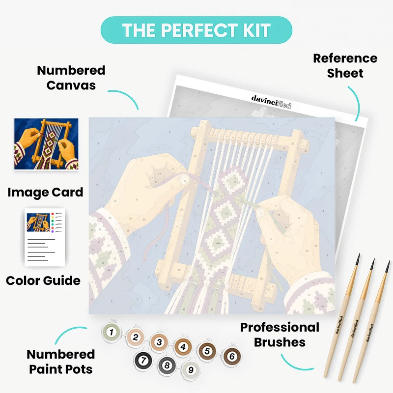 Handwoven Friendship Band - Paint by Numbers Kit