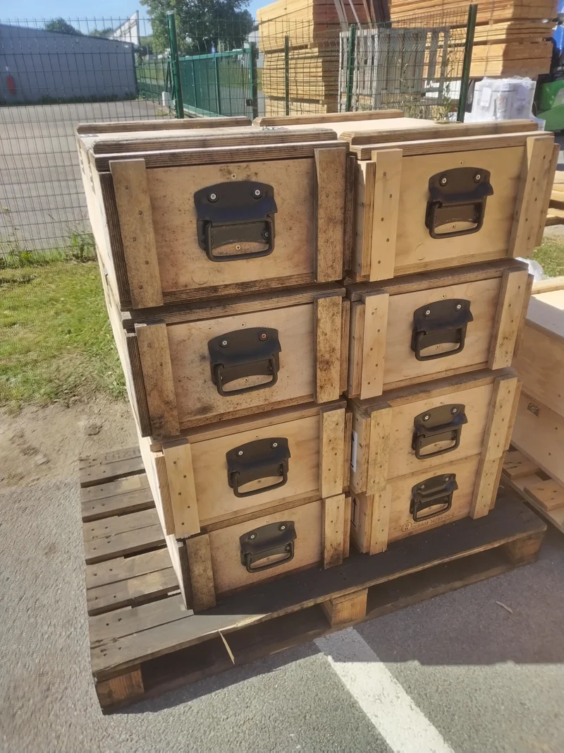 Caisse de transport contreplaqué - 650 x 420 x 270 mm