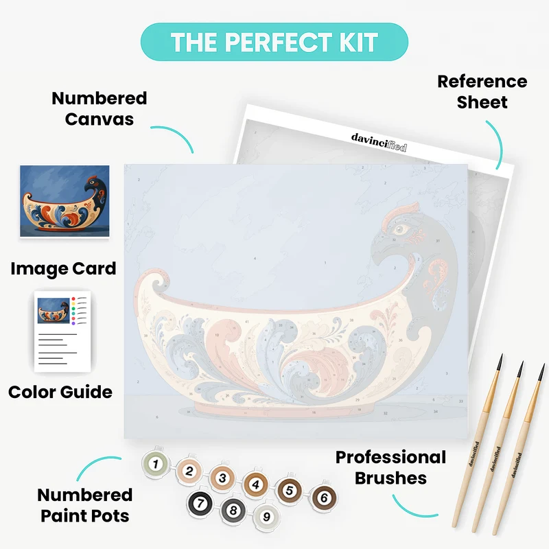 Norwegian Ale Hen Bowl - Paint by Numbers Kit