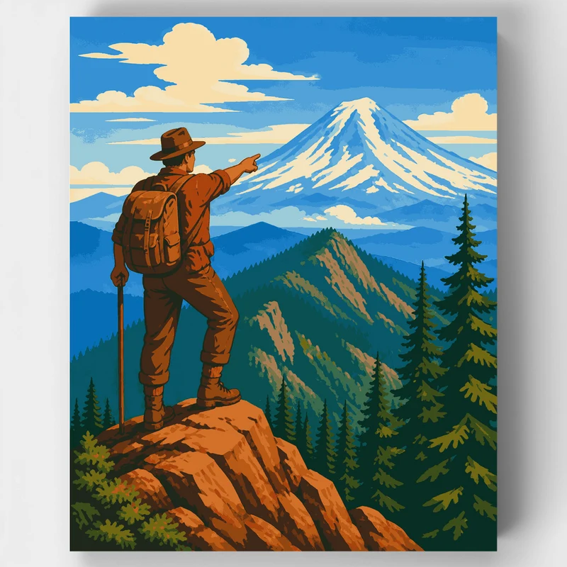 Cascade Summit Point - Paint by Numbers Kit