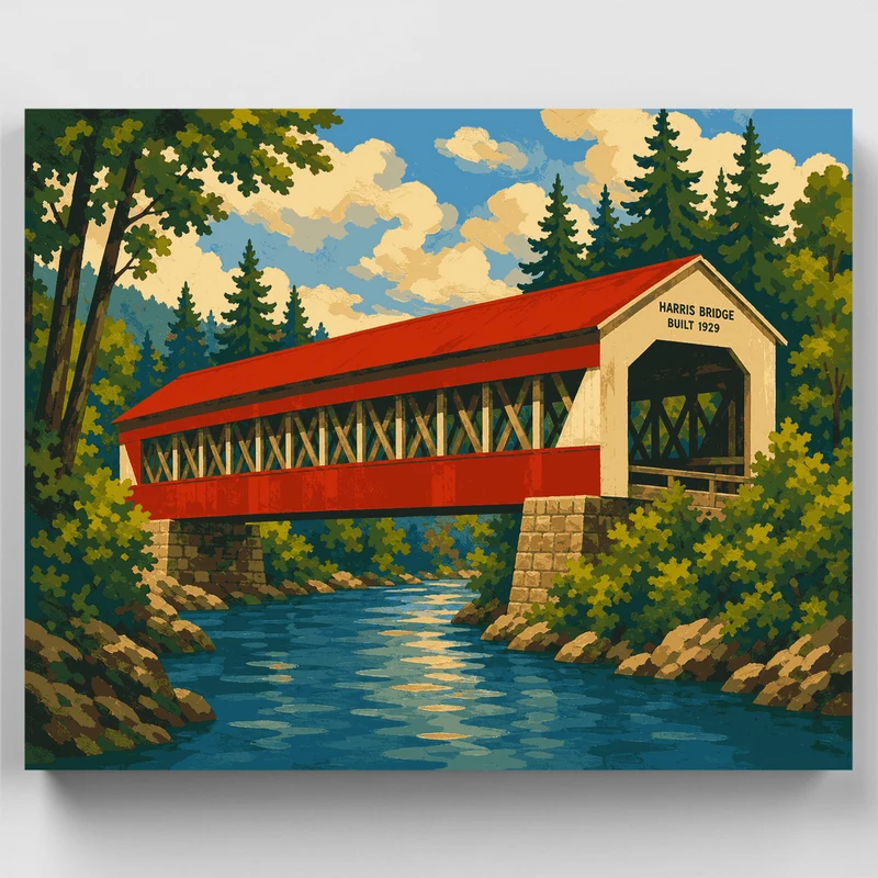 Harris Bridge 1929 - Paint by Numbers Kit