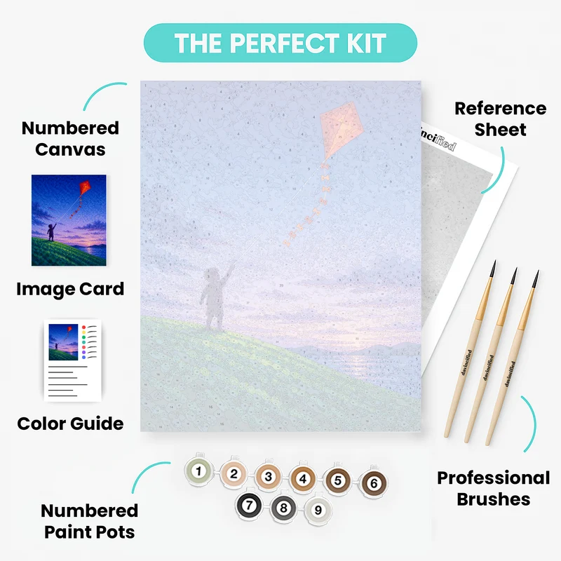Twilight Kite Flyer - Paint by Numbers Kit