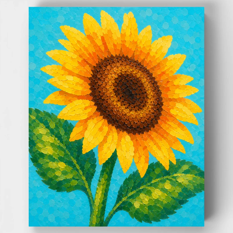 Golden Sunflower Bloom - Paint by Numbers Kit