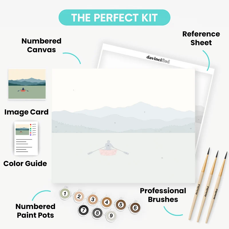 Solo Rower, Sage Waters - Paint by Numbers Kit