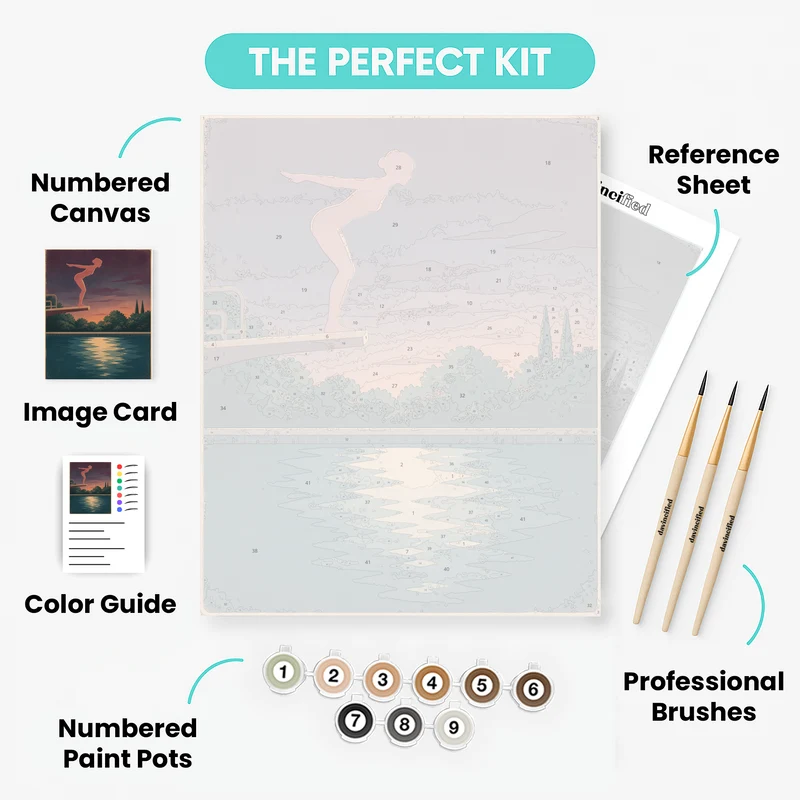Diver at Dusk - Paint by Numbers Kit