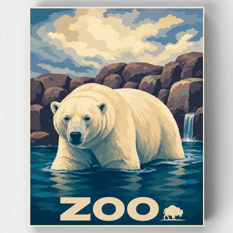 Winnipeg Polar Bear Wade - Paint by Numbers Kit