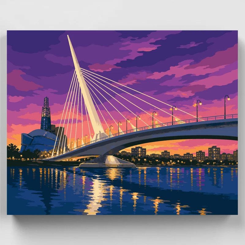 Esplanade Riel Twilight - Paint by Numbers Kit