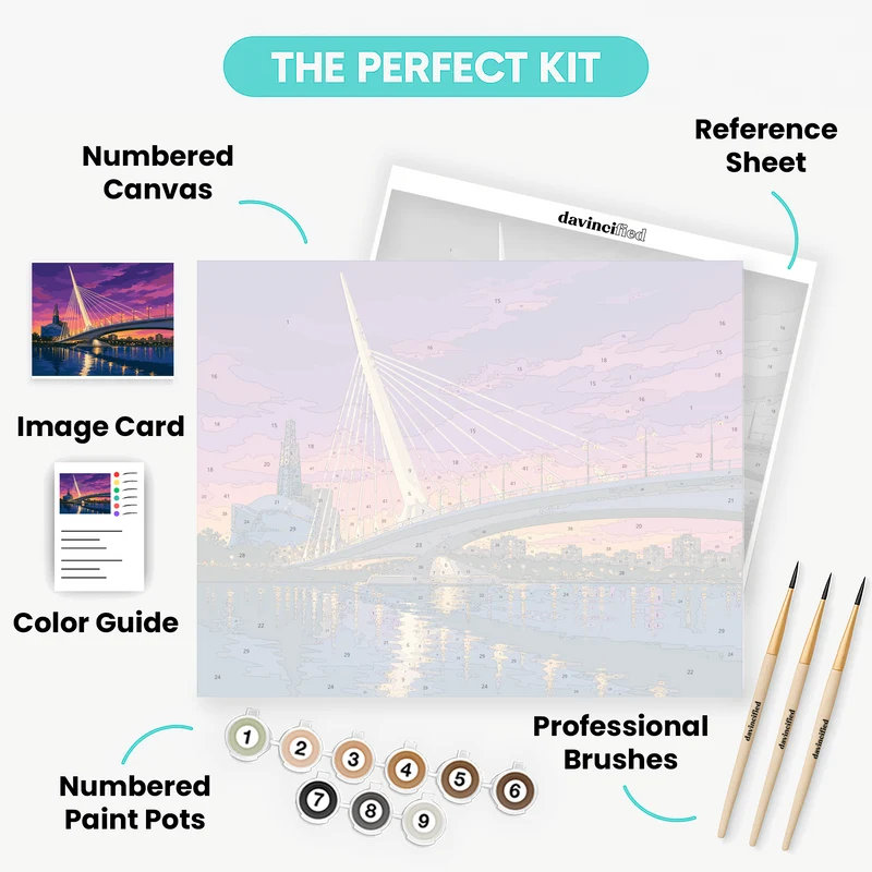 Esplanade Riel Twilight - Paint by Numbers Kit