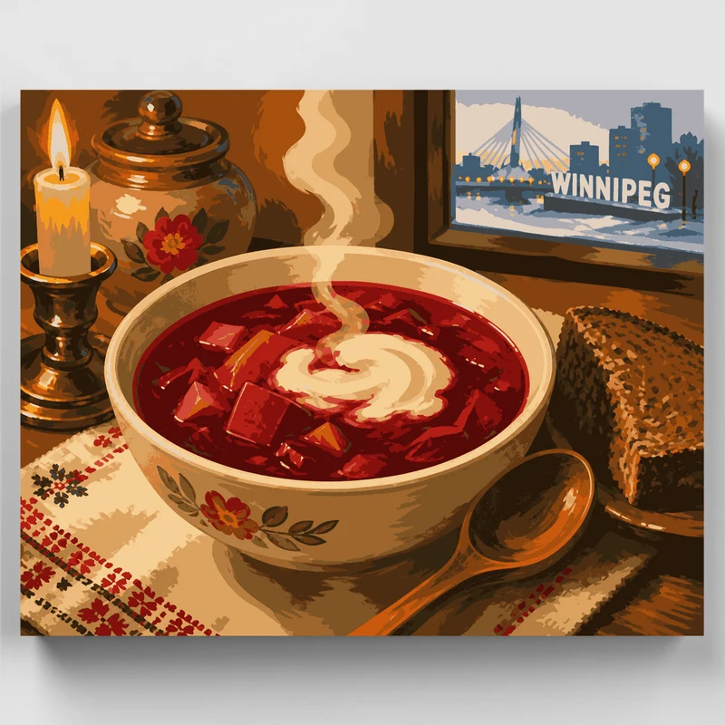 Winnipeg Borscht Bowl - Paint by Numbers Kit