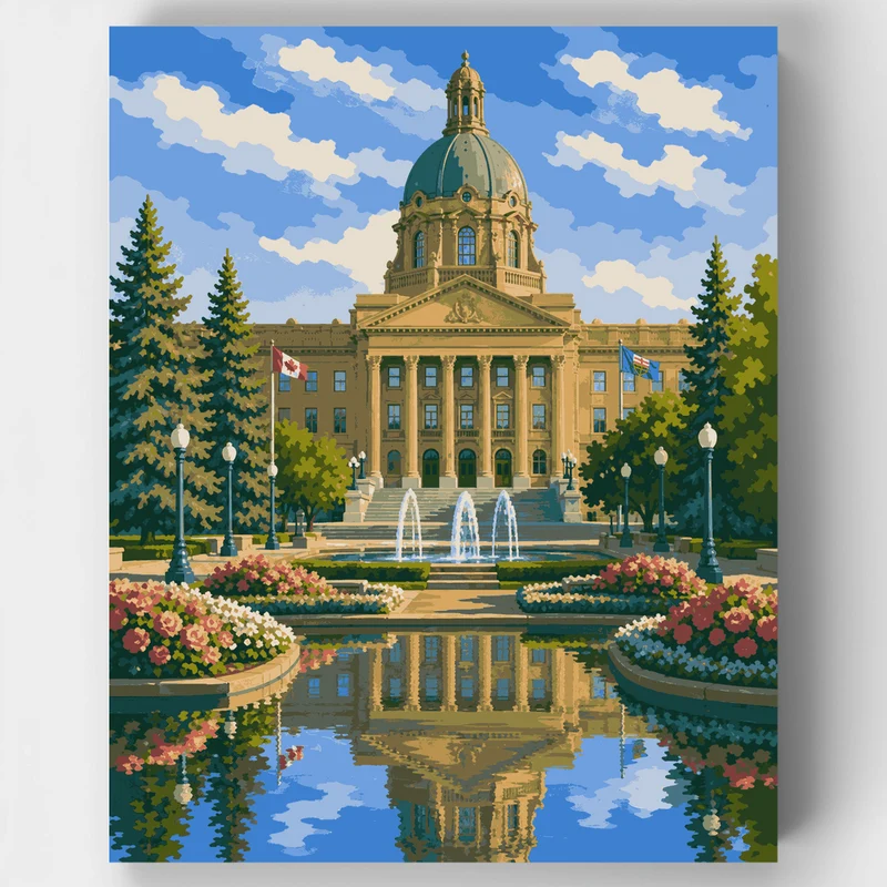 Legislature Dome Reflection - Paint by Numbers Kit