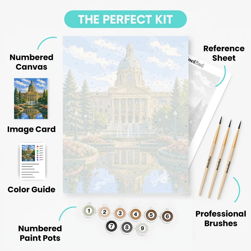 Legislature Dome Reflection - Paint by Numbers Kit