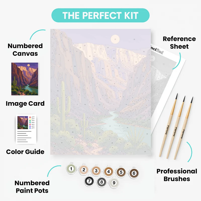 Big Bend Moonrise - Paint by Numbers Kit