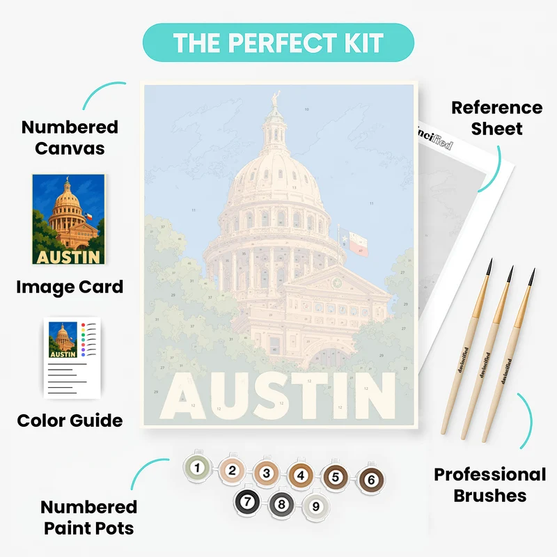 Texas Capitol Dome - Paint by Numbers Kit