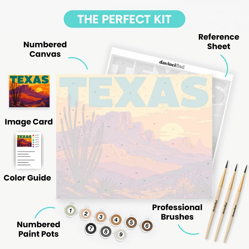 Big Bend Mesa Sunset - Paint by Numbers Kit