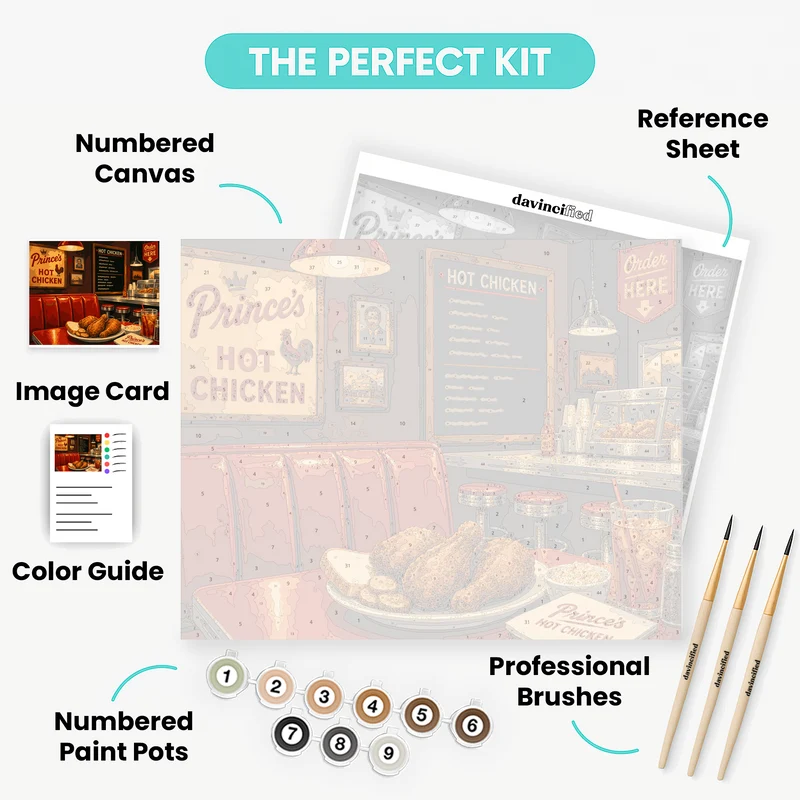 Nashville Hot Chicken Diner - Paint by Numbers Kit