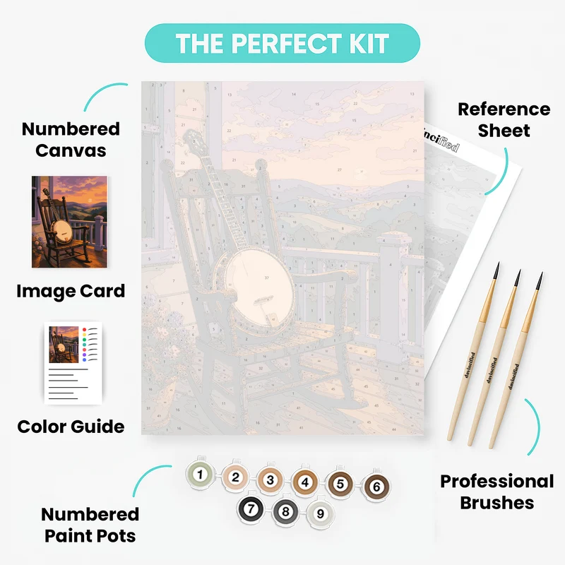 Twilight Porch Banjo - Paint by Numbers Kit