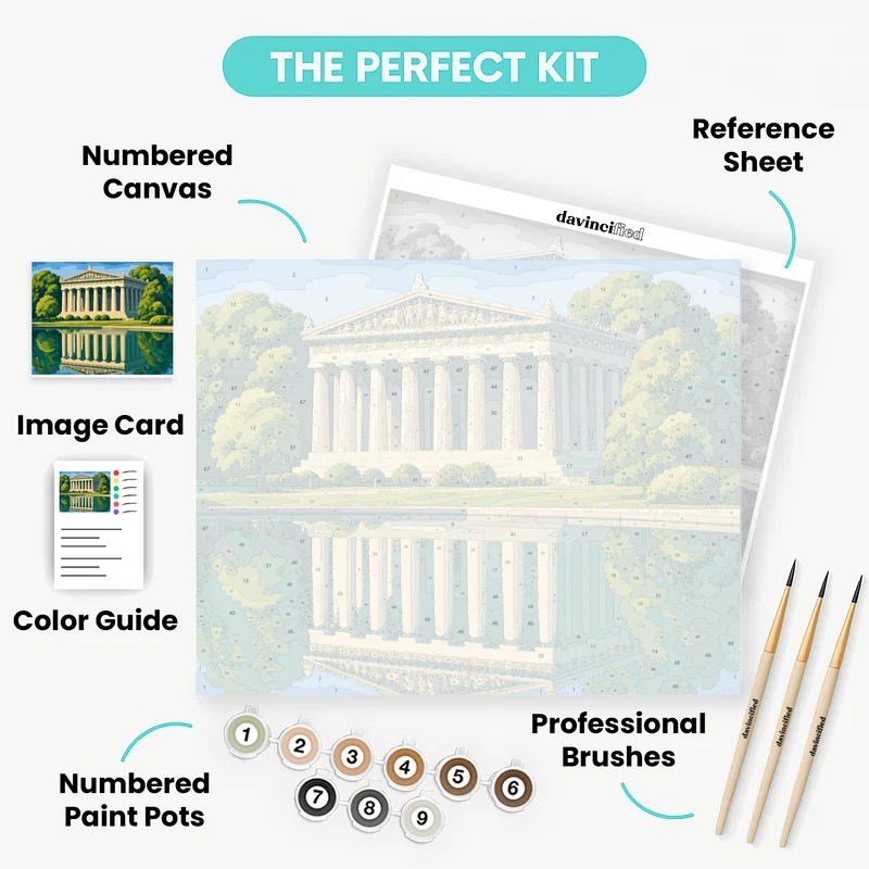Parthenon Reflecting Pool - Paint by Numbers Kit