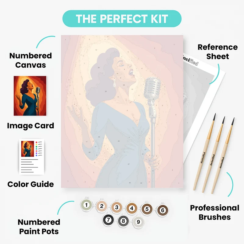 Spotlight Torch Singer - Paint by Numbers Kit