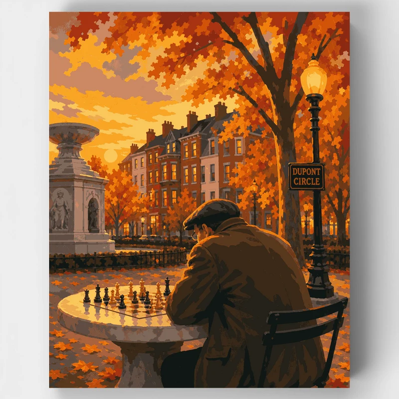 Dupont Circle Chess - Paint by Numbers Kit
