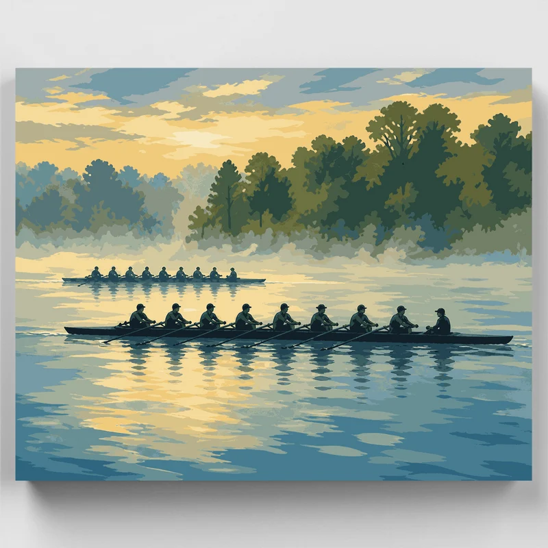 Potomac Rowers Fog - Paint by Numbers Kit