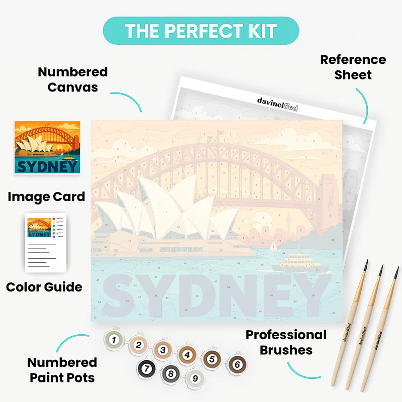 Sunset Harbour Bridge - Paint by Numbers Kit