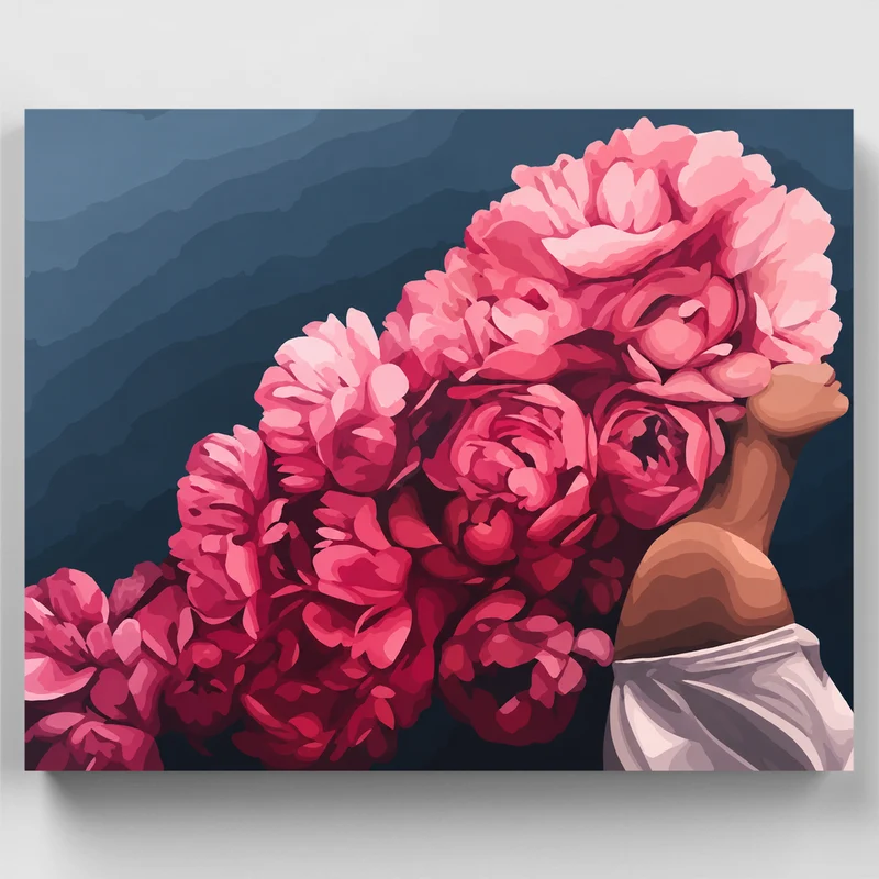 Peony Crowned Woman - Paint by Numbers Kit