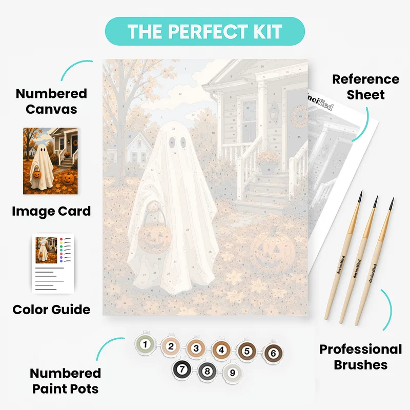 Little Ghost's Halloween - Paint by Numbers Kit