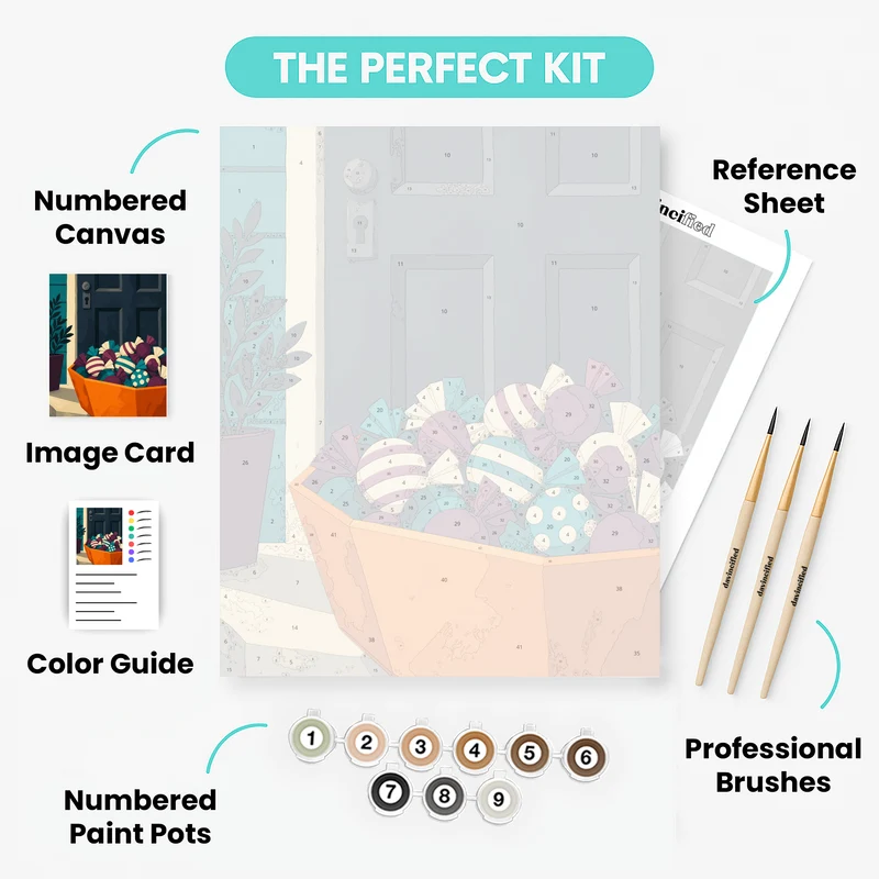 Overflowing Candy Bowl - Paint by Numbers Kit