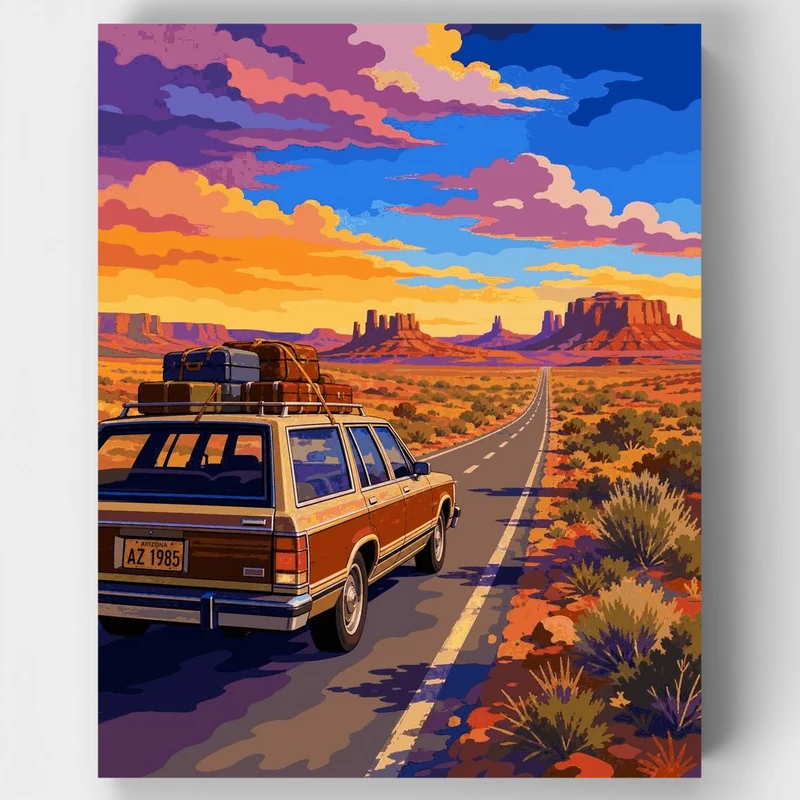 "The Station Wagon Mile" Paint by Numbers Kit