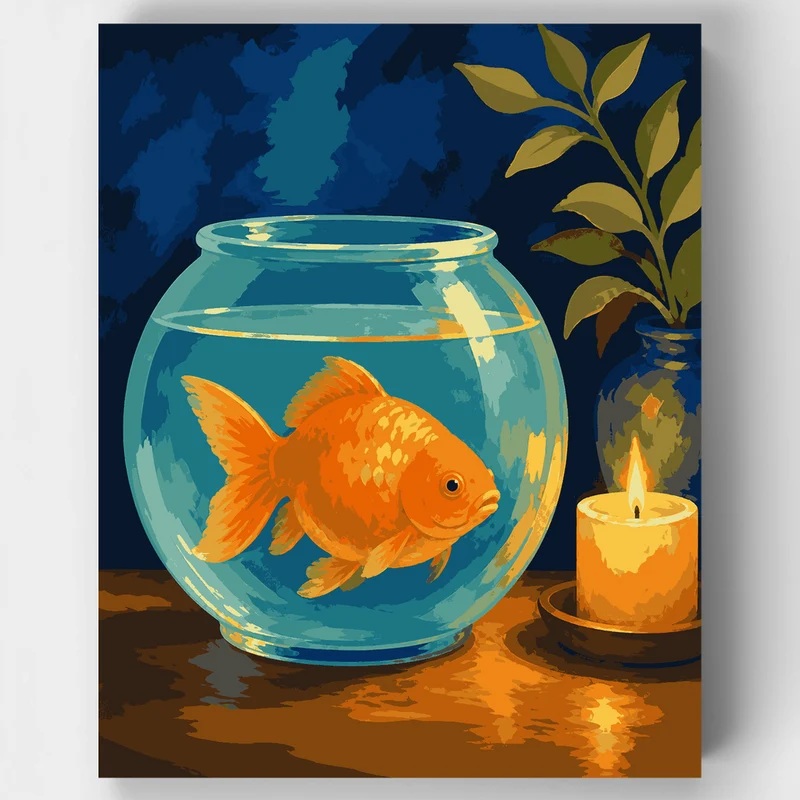 Goldfish by Candlelight - Paint by Numbers Kit