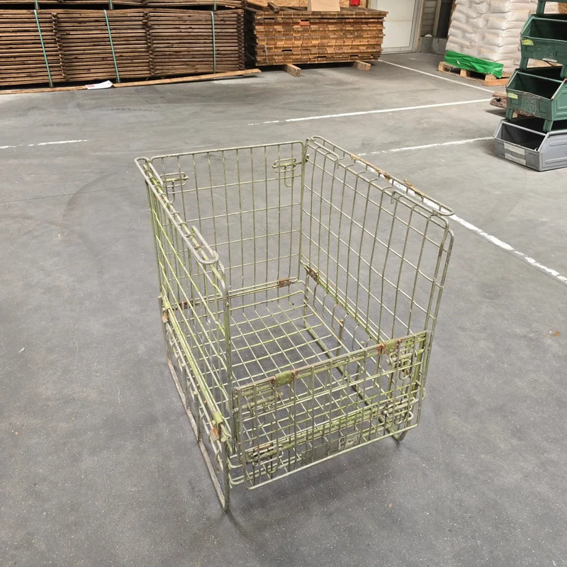 Caisse palette grillagée pliable - 800 x 600 x 830 mm